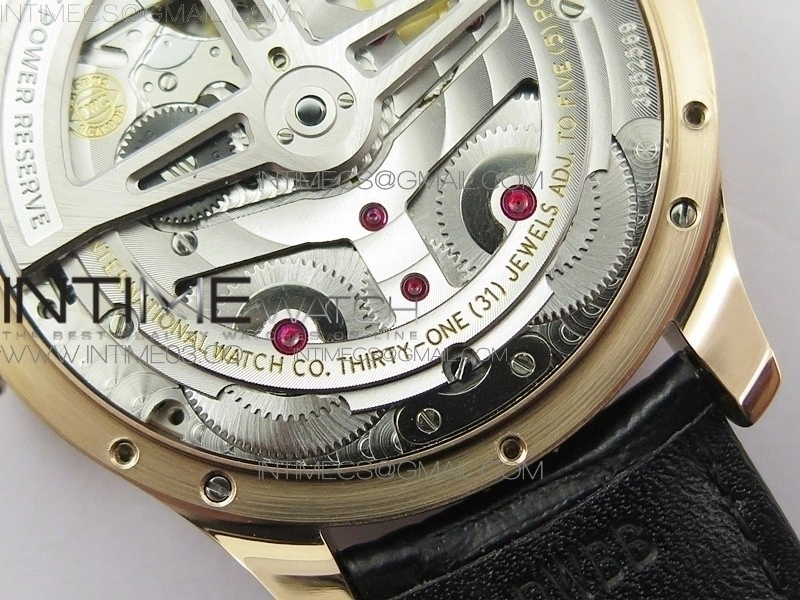 Portuguese Real PR Real Annual Calendar IW503501 RG AZF 1:1 Best Edition White Dial on Brown Leather Strap A52850