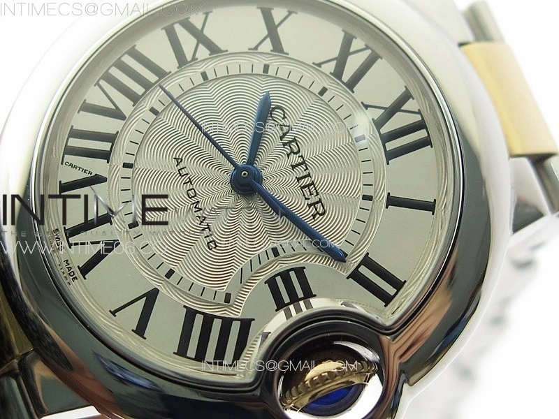 Ballon Bleu 33mm SS RG 3KF 1:1 Best Edition White Textured Dial on SS Bracelet A076