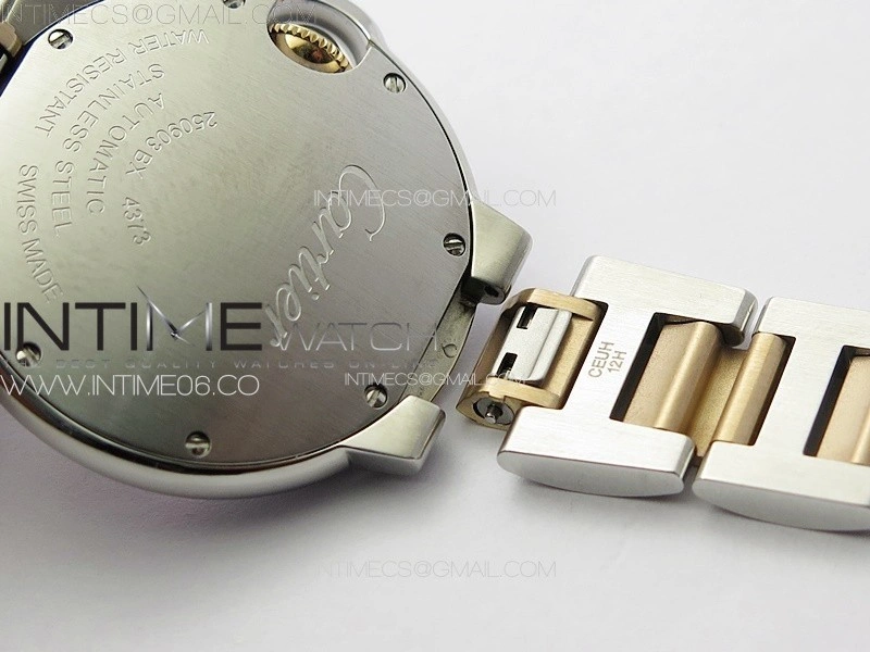 Ballon Bleu 33mm SS RG 3KF 1:1 Best Edition White Textured Dial on SS Bracelet A076