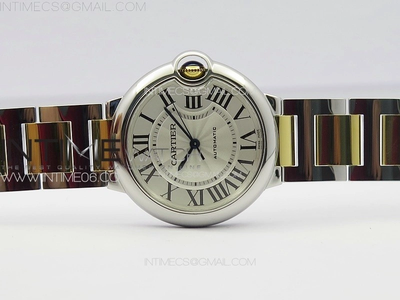 Ballon Bleu 36mm SS YG 3KF 1:1 Best Edition White Textured Dial on SS Bracelet A076
