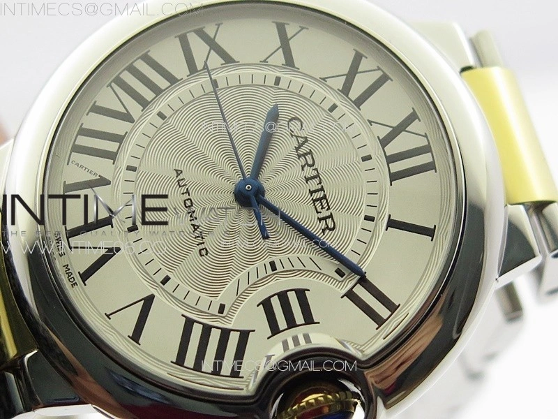 Ballon Bleu 36mm SS YG 3KF 1:1 Best Edition White Textured Dial on SS Bracelet A076