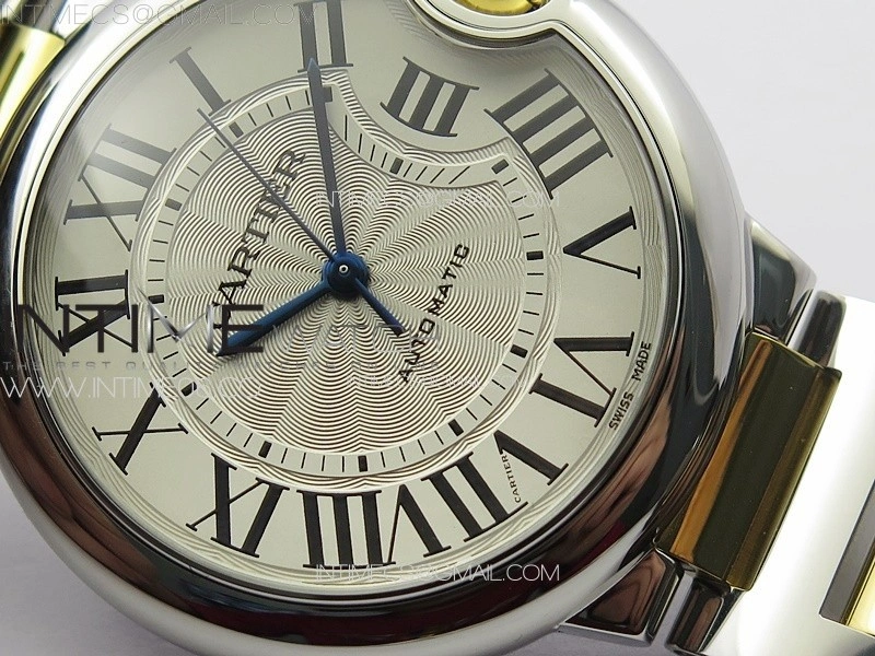 Ballon Bleu 36mm SS YG 3KF 1:1 Best Edition White Textured Dial on SS Bracelet A076