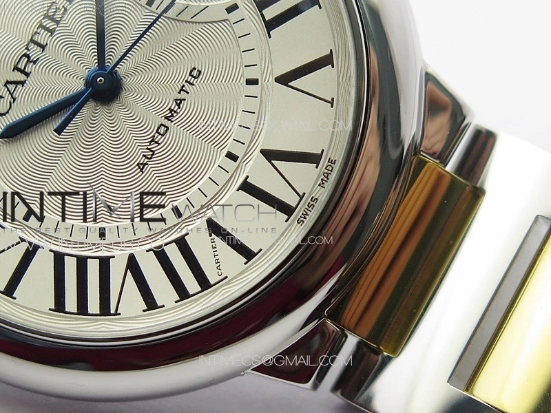 Ballon Bleu 36mm SS YG 3KF 1:1 Best Edition White Textured Dial on SS Bracelet A076