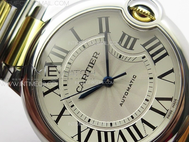 Ballon Bleu 36mm SS YG 3KF 1:1 Best Edition White Textured Dial on SS Bracelet A076