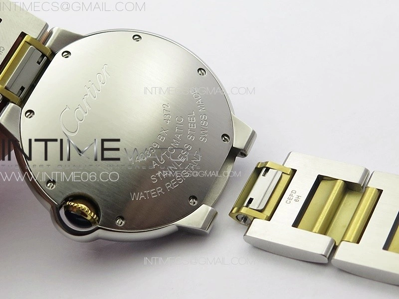 Ballon Bleu 36mm SS YG 3KF 1:1 Best Edition White Textured Dial on SS Bracelet A076