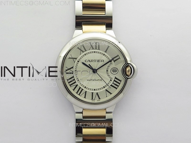 Ballon Bleu 42mm SS RG 3KF 1:1 Best Edition White Texture Dial on SS Bracelet A2824