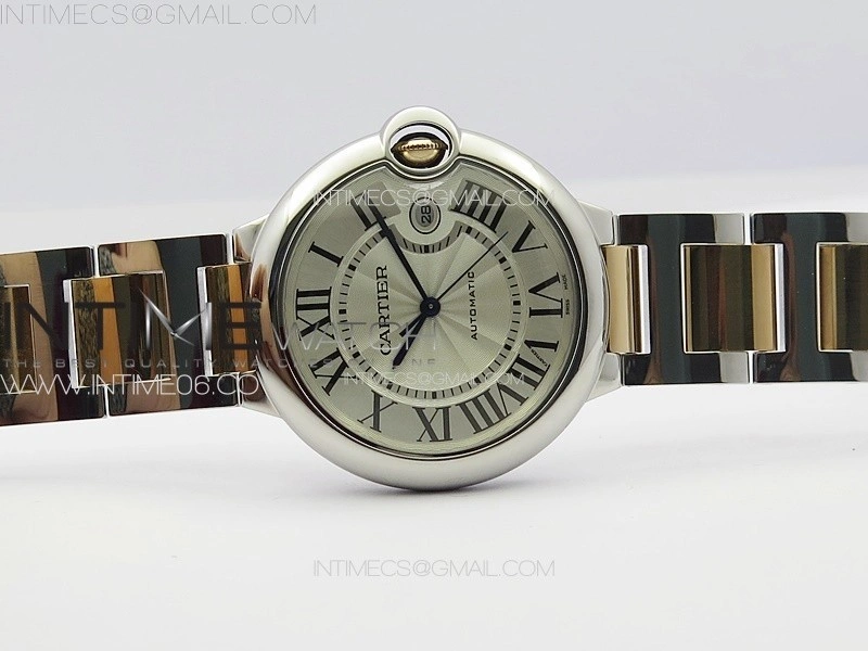 Ballon Bleu 42mm SS RG 3KF 1:1 Best Edition White Texture Dial on SS Bracelet A2824