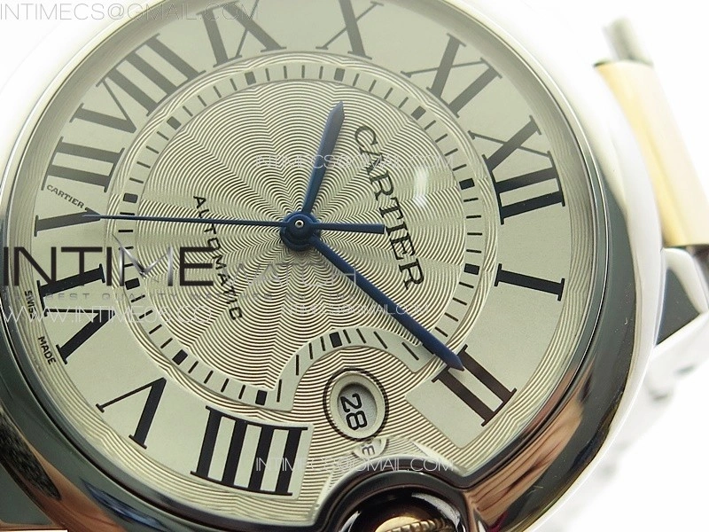 Ballon Bleu 42mm SS RG 3KF 1:1 Best Edition White Texture Dial on SS Bracelet A2824