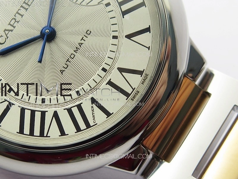 Ballon Bleu 42mm SS RG 3KF 1:1 Best Edition White Texture Dial on SS Bracelet A2824
