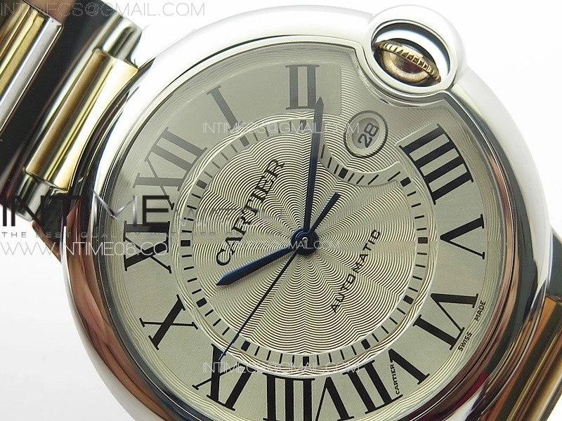 Ballon Bleu 42mm SS RG 3KF 1:1 Best Edition White Texture Dial on SS Bracelet A2824