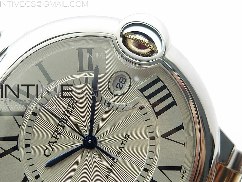 Ballon Bleu 42mm SS RG 3KF 1:1 Best Edition White Texture Dial on SS Bracelet A2824