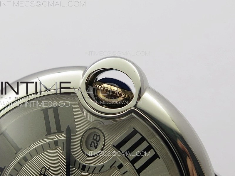 Ballon Bleu 42mm SS RG 3KF 1:1 Best Edition White Texture Dial on SS Bracelet A2824