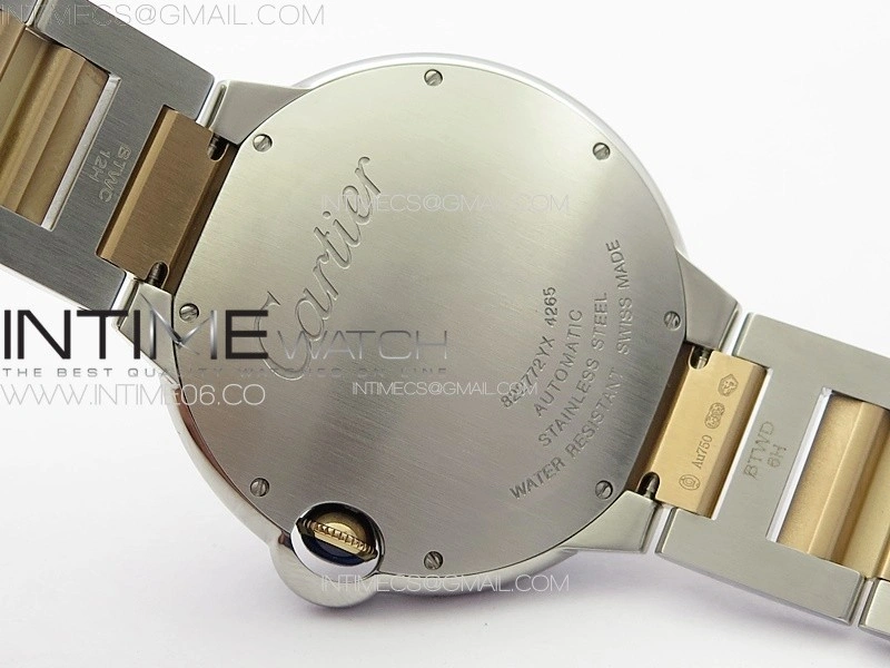 Ballon Bleu 42mm SS RG 3KF 1:1 Best Edition White Texture Dial on SS Bracelet A2824