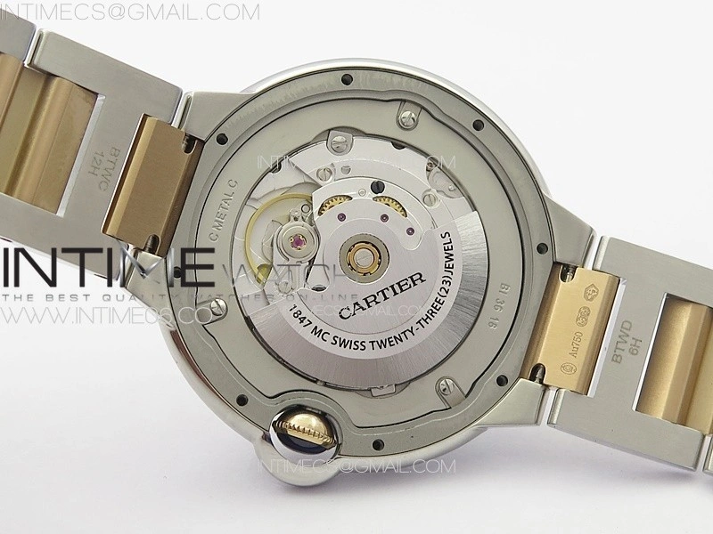 Ballon Bleu 42mm SS RG 3KF 1:1 Best Edition White Texture Dial on SS Bracelet A2824