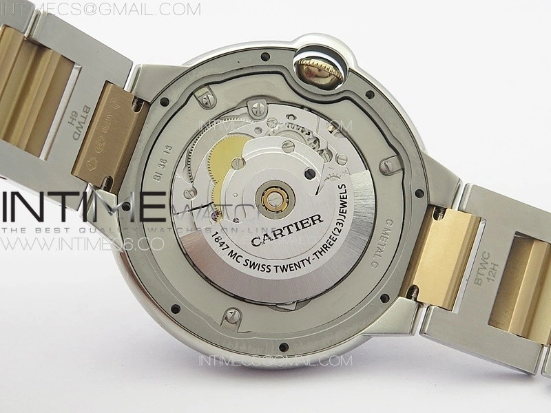 Ballon Bleu 42mm SS RG 3KF 1:1 Best Edition White Texture Dial on SS Bracelet A2824
