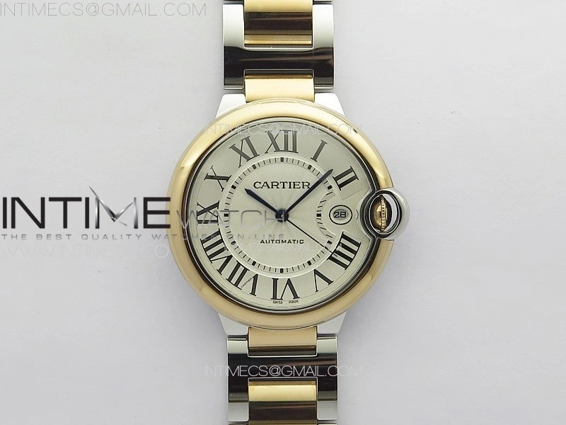 Ballon Bleu 42mm SS RG 3KF 1:1 Best Edition White Texture Dial on SS Bracelet A2824
