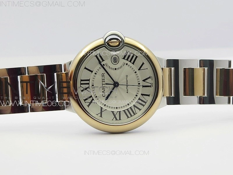 Ballon Bleu 42mm SS RG 3KF 1:1 Best Edition White Texture Dial on SS Bracelet A2824