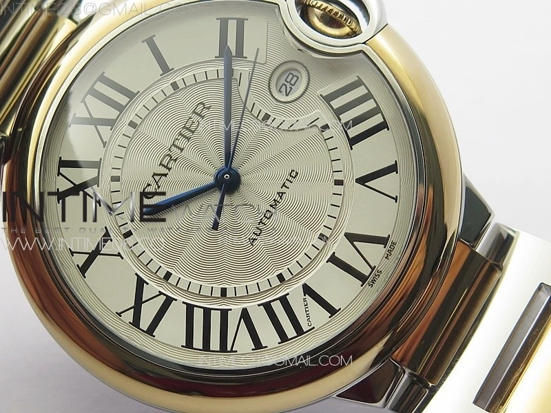 Ballon Bleu 42mm SS RG 3KF 1:1 Best Edition White Texture Dial on SS Bracelet A2824