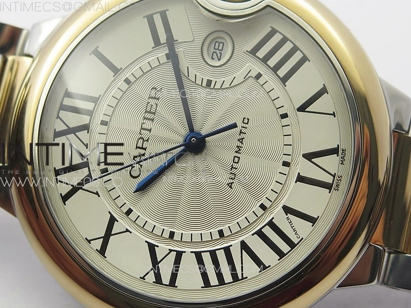 Ballon Bleu 42mm SS RG 3KF 1:1 Best Edition White Texture Dial on SS Bracelet A2824
