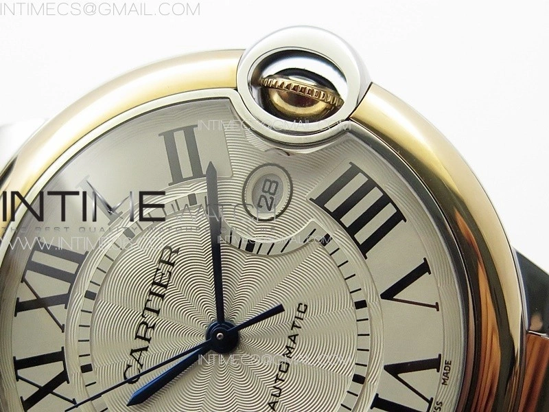 Ballon Bleu 42mm SS RG 3KF 1:1 Best Edition White Texture Dial on SS Bracelet A2824