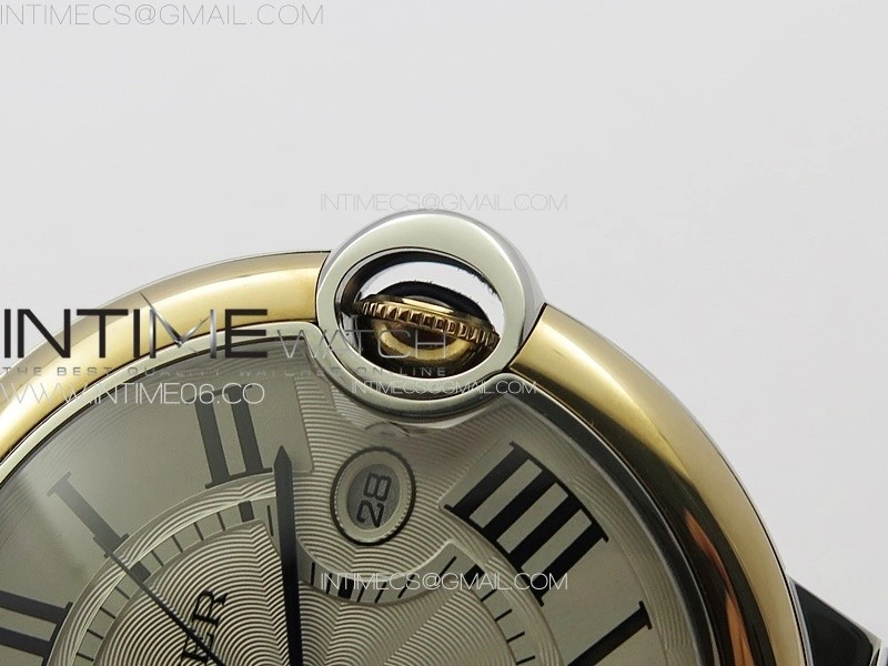 Ballon Bleu 42mm SS RG 3KF 1:1 Best Edition White Texture Dial on SS Bracelet A2824