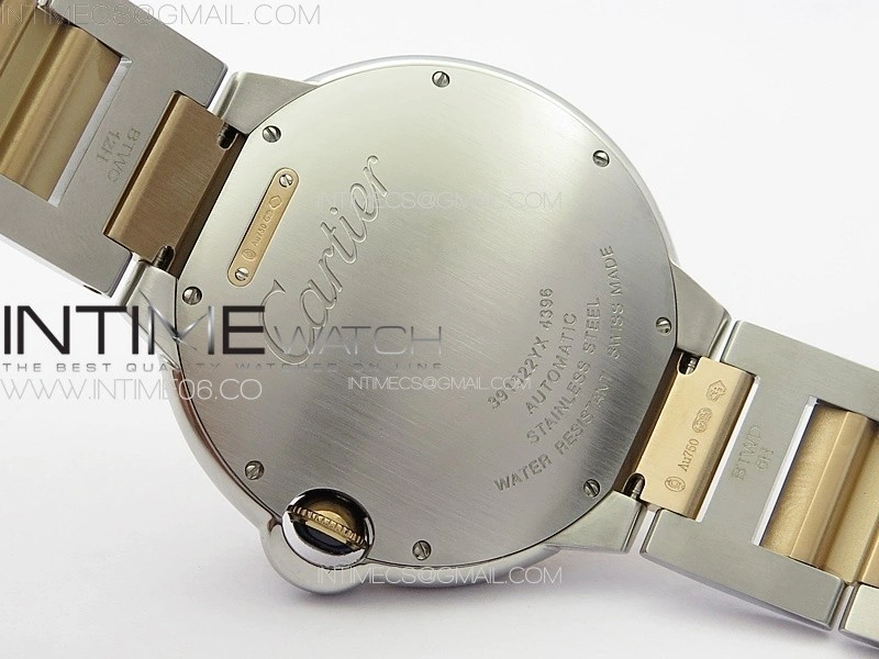 Ballon Bleu 42mm SS RG 3KF 1:1 Best Edition White Texture Dial on SS Bracelet A2824