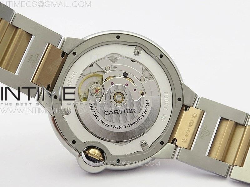 Ballon Bleu 42mm SS RG 3KF 1:1 Best Edition White Texture Dial on SS Bracelet A2824