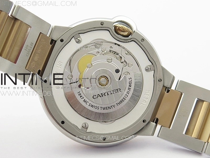 Ballon Bleu 42mm SS RG 3KF 1:1 Best Edition White Texture Dial on SS Bracelet A2824