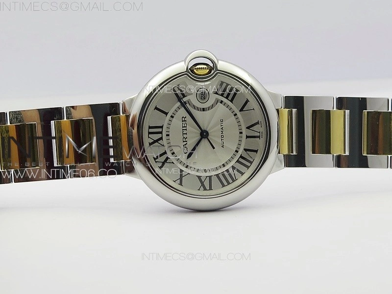 Ballon Bleu 42mm SS YG 3KF 1:1 Best Edition White Texture Dial on SS Bracelet A2824