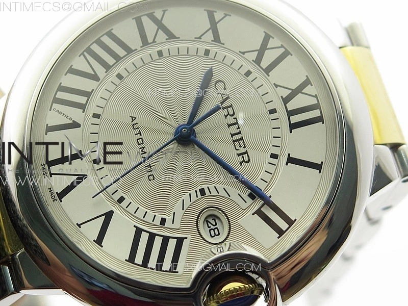 Ballon Bleu 42mm SS YG 3KF 1:1 Best Edition White Texture Dial on SS Bracelet A2824
