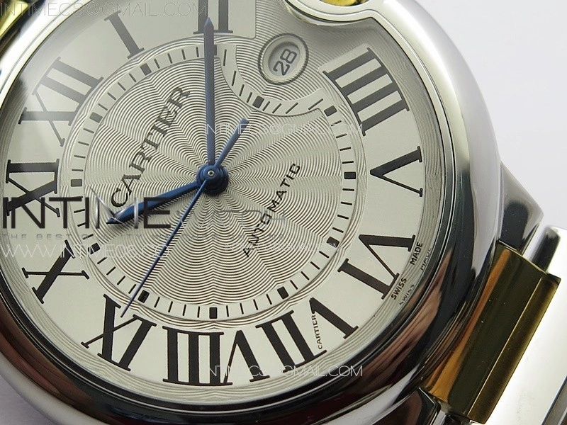 Ballon Bleu 42mm SS YG 3KF 1:1 Best Edition White Texture Dial on SS Bracelet A2824