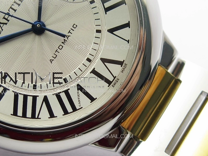 Ballon Bleu 42mm SS YG 3KF 1:1 Best Edition White Texture Dial on SS Bracelet A2824