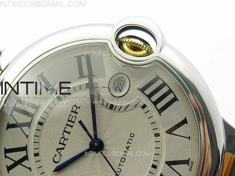 Ballon Bleu 42mm SS YG 3KF 1:1 Best Edition White Texture Dial on SS Bracelet A2824