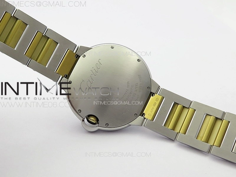 Ballon Bleu 42mm SS YG 3KF 1:1 Best Edition White Texture Dial on SS Bracelet A2824