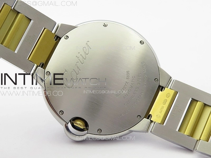 Ballon Bleu 42mm SS YG 3KF 1:1 Best Edition White Texture Dial on SS Bracelet A2824