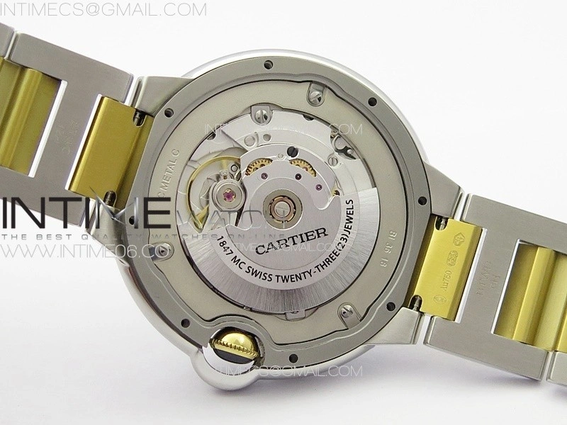 Ballon Bleu 42mm SS YG 3KF 1:1 Best Edition White Texture Dial on SS Bracelet A2824