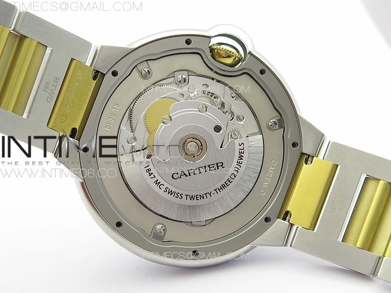 Ballon Bleu 42mm SS YG 3KF 1:1 Best Edition White Texture Dial on SS Bracelet A2824