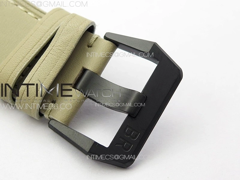 BR 03-92 Real Ceramic 1:1 Best Edition White Dial Black Markers on Brown Leather Strap MIYOTA 9015