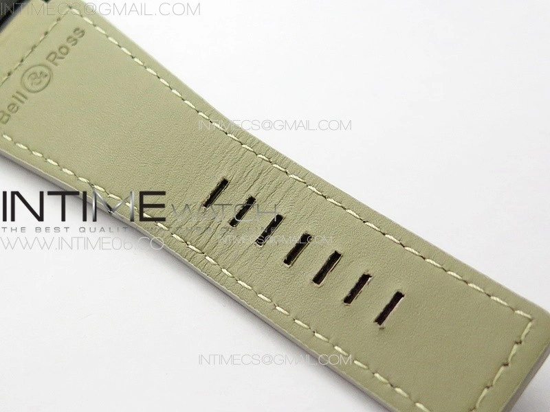 BR 03-92 Real Ceramic 1:1 Best Edition White Dial Black Markers on Brown Leather Strap MIYOTA 9015