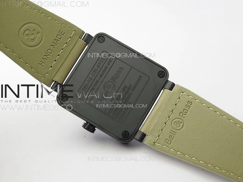 BR 03-92 Real Ceramic 1:1 Best Edition White Dial Black Markers on Brown Leather Strap MIYOTA 9015