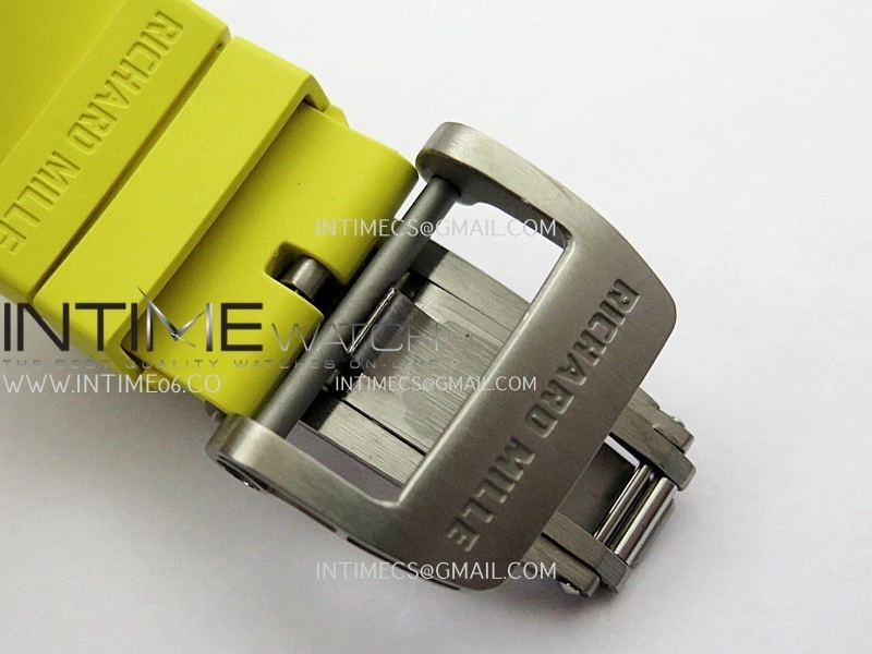 RM061 Black Ceramic APSF 1:1 Best Edition Skeleton Dial On Yellow Rubber Strap RMUL2 Super Clone