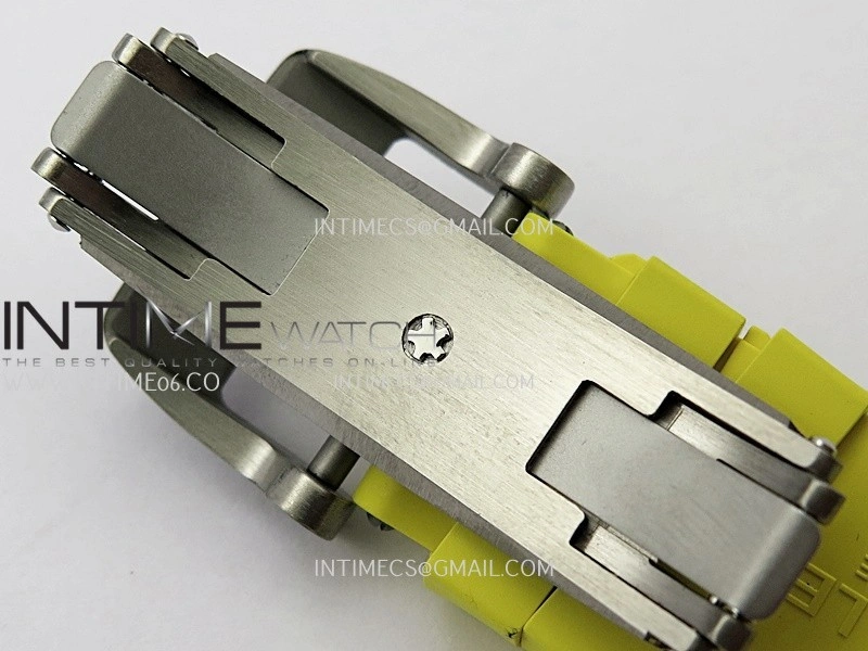 RM061 Black Ceramic APSF 1:1 Best Edition Skeleton Dial On Yellow Rubber Strap RMUL2 Super Clone