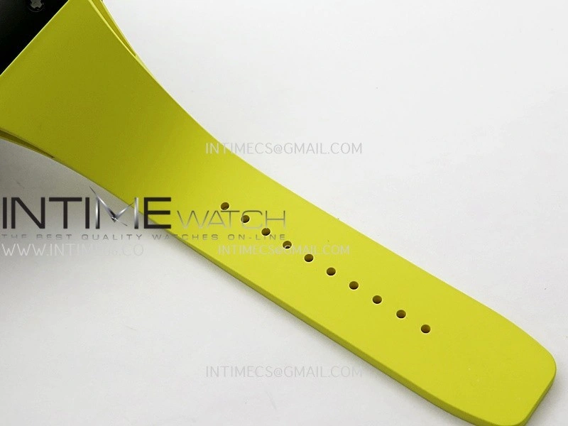 RM061 Black Ceramic APSF 1:1 Best Edition Skeleton Dial On Yellow Rubber Strap RMUL2 Super Clone