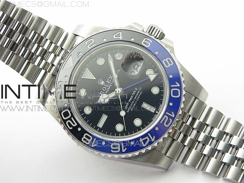 GMT-Master II 126710 Black Blue Ceramic Bezel 904L SS GMF 1:1 Best Edition Black Dial on 904L Jubilee Bracelet A3285