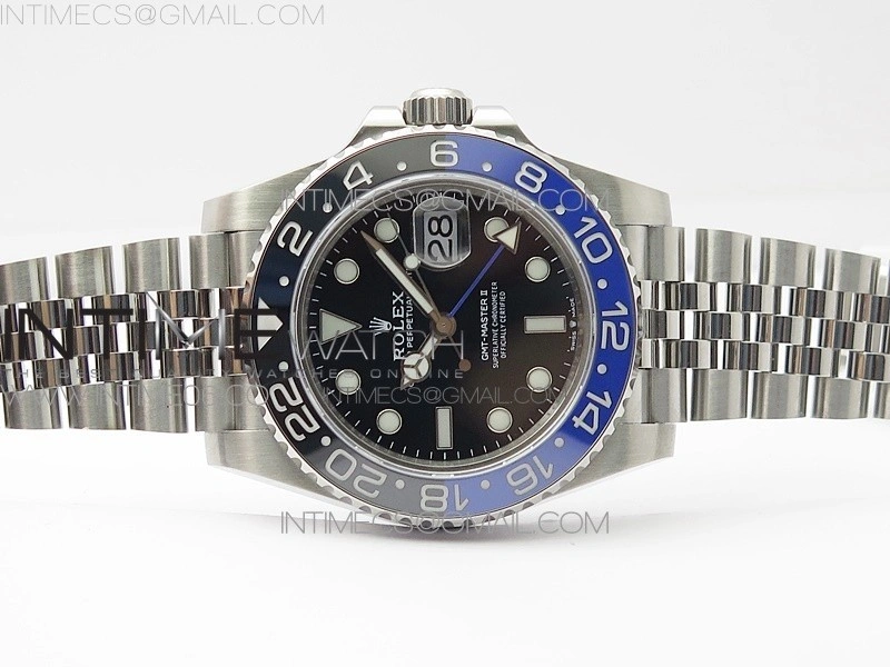 GMT-Master II 126710 Black Blue Ceramic Bezel 904L SS GMF 1:1 Best Edition Black Dial on 904L Jubilee Bracelet A3285