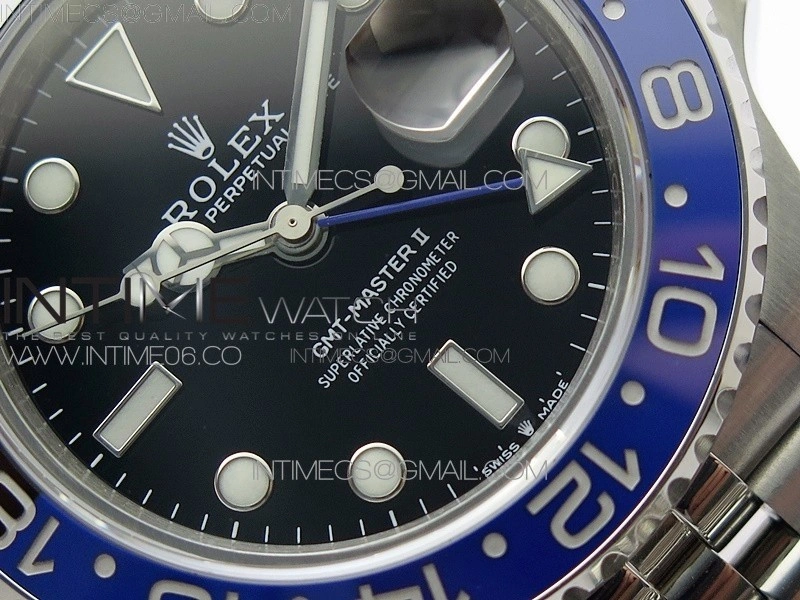 GMT-Master II 126710 Black Blue Ceramic Bezel 904L SS GMF 1:1 Best Edition Black Dial on 904L Jubilee Bracelet A3285