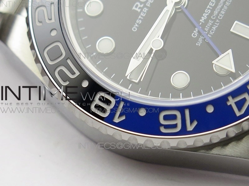 GMT-Master II 126710 Black Blue Ceramic Bezel 904L SS GMF 1:1 Best Edition Black Dial on 904L Jubilee Bracelet A3285