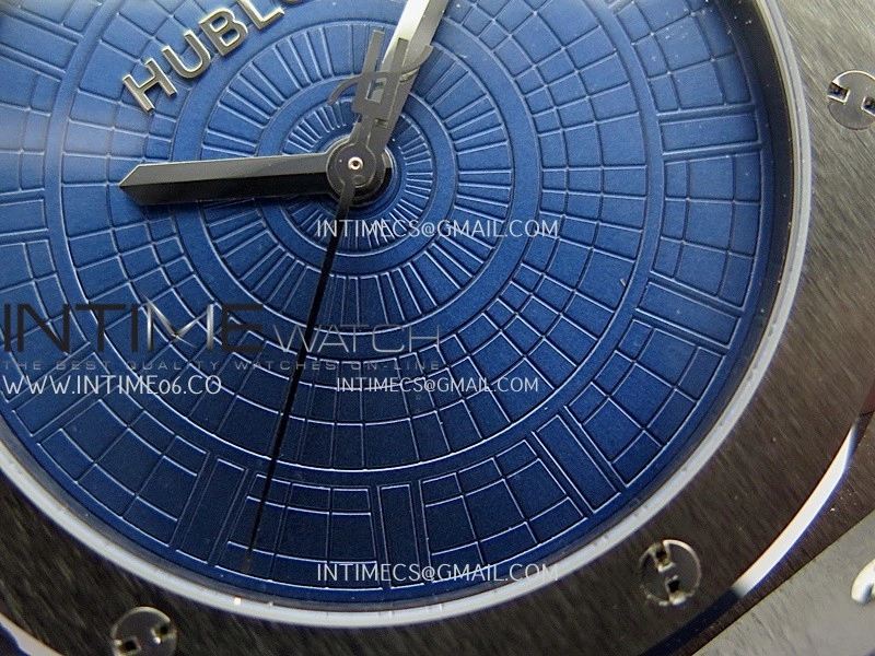 Classic Fusion 42mm Ceramic JJZF 1:1 V2 Best Edition Blue Textured Dial On Blue Rubber Strap Asian SW300
