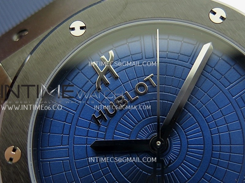 Classic Fusion 42mm Ceramic JJZF 1:1 V2 Best Edition Blue Textured Dial On Blue Rubber Strap Asian SW300