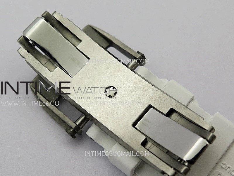 RM055 White Ceramic ZF V3 1:1 Best Edition Skeleton Dial On White Rubber Strap RMUL2 Super Clone